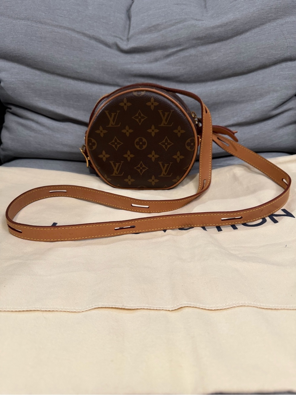 Louis Vuitton Brown Monogram Circular Crossbody with Tan Strap